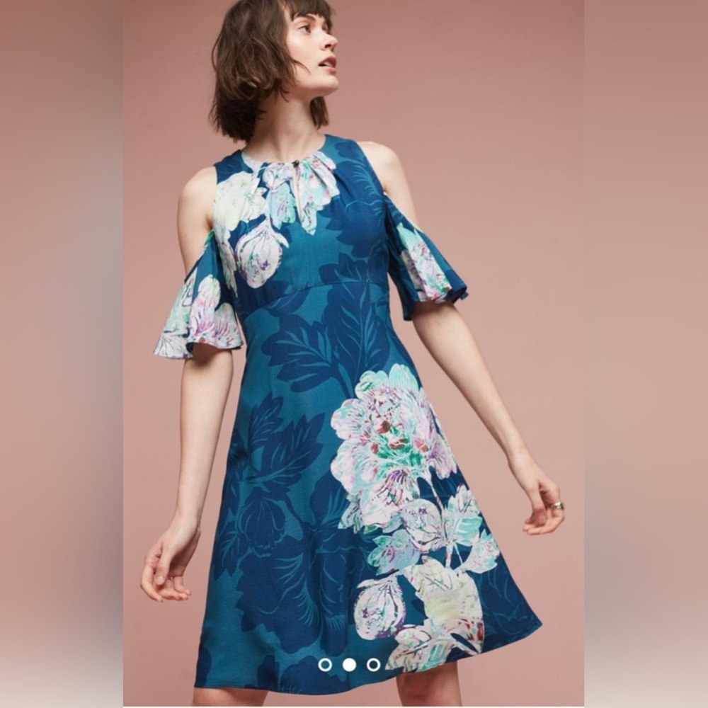 Anthropologie Maeve Elia Cold Shoulder Dress